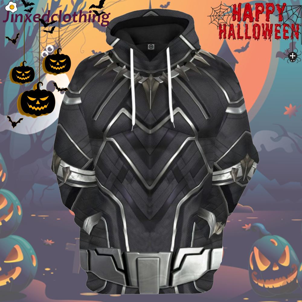 Black Panther Costume Wakanda Forever All Over Printed T-shirt Hoodie Sweatshirt Halloween Costumes Marvel Costume Avengers Shirt 